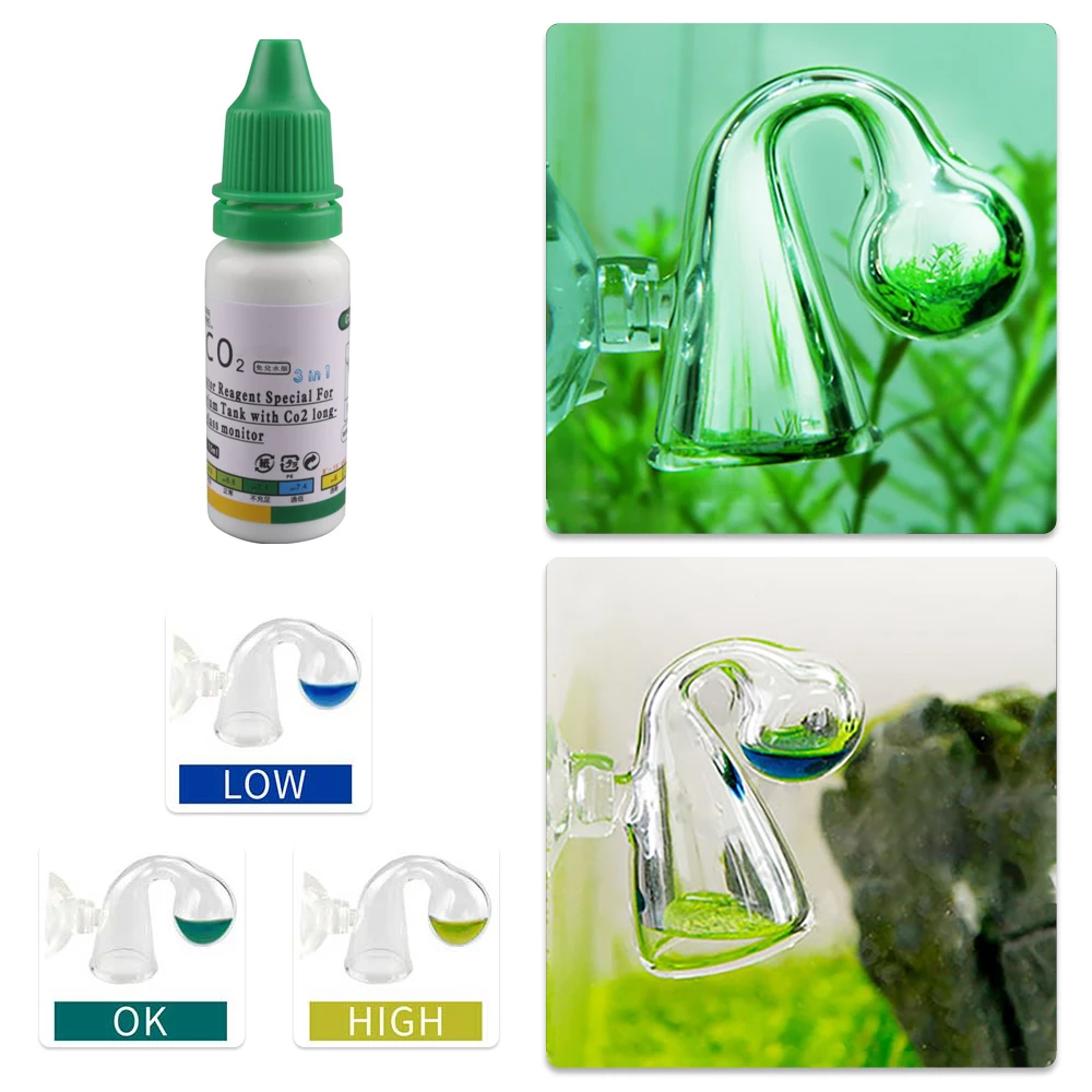 Glass Co2 Drop Checker - Aquarium CO2 Indicator DIY Fish Tank