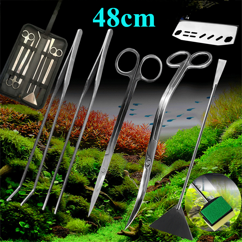 Planted Clip Tweezers - 48cm Stainless Steel Aquarium Tweezers Pliers