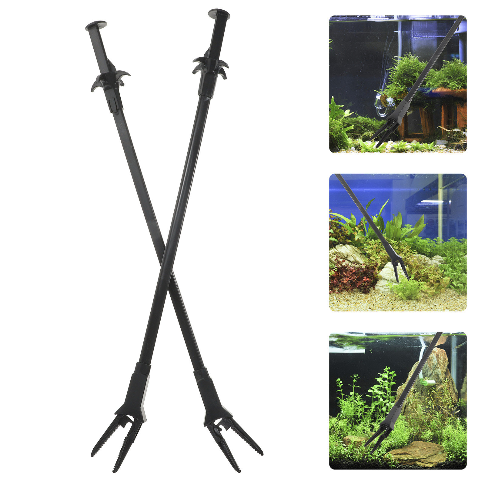 2Pcs Water Plants Tweezer Blac - Planted Clip Tweezers 评论和价格