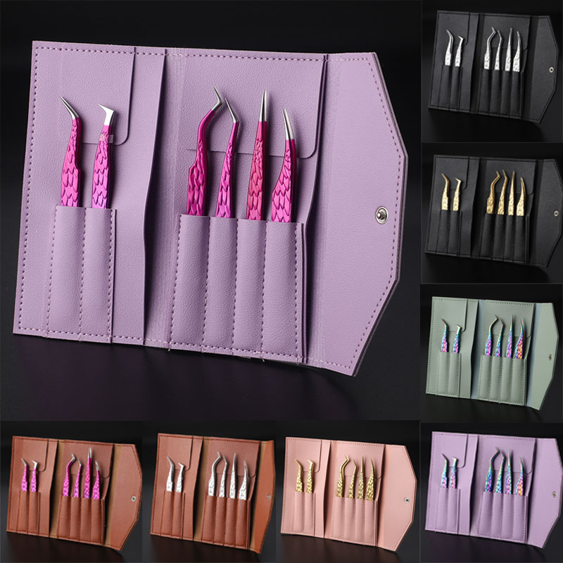 6PCS False Eyelash Tweezers Se - Planted Clip Tweezers 评论和价格