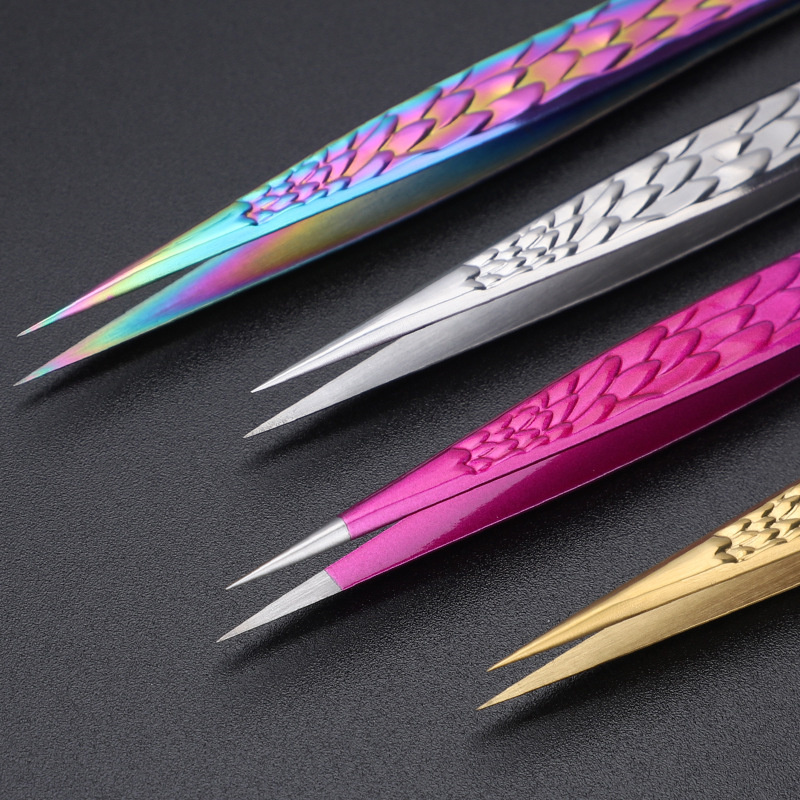 2PCS Tweezers For False Eyelas - Planted Clip Tweezers 评论和价格