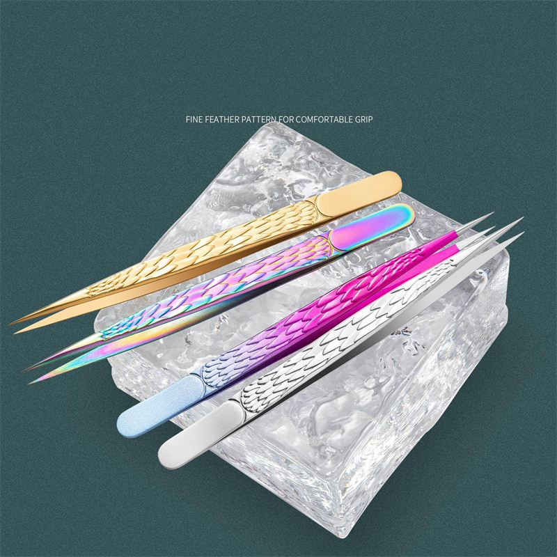2PCS Tweezers For False Eyelas - Planted Clip Tweezers 评论和价格